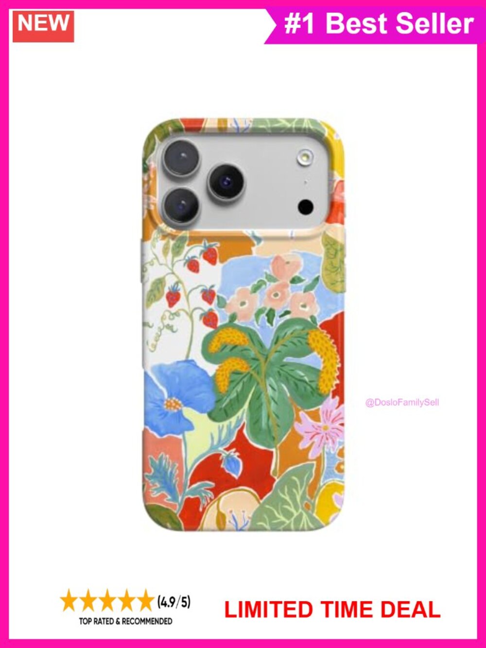 iPhone 18 Pro Case MagSafe Slim Floral Patchwork Botanical Blooms